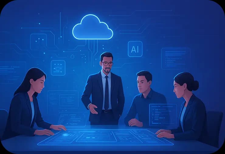 Digital Solution Company collaborating on smart cloud architecture, database systems, and artificial intelligence integration.